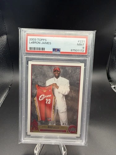 2003 TOPPS #221 LEBRON JAMES ROOKIE RC PSA 9 16001