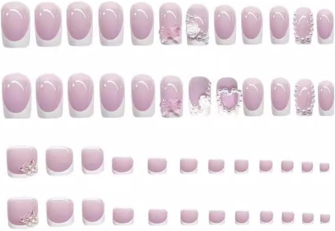 48 Adesivi per French Manicure Quadrata - Semplicità e Tradizione - 2