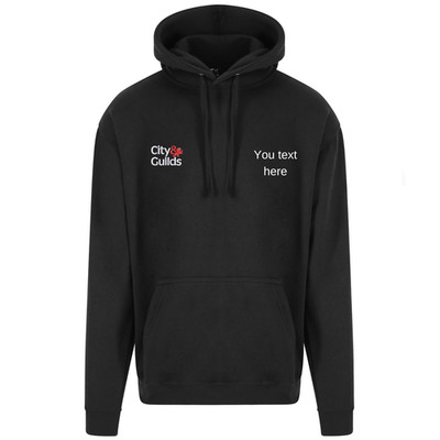City & Guilds bestickter Hoodie personalisiert mit Firmennamen oder Text