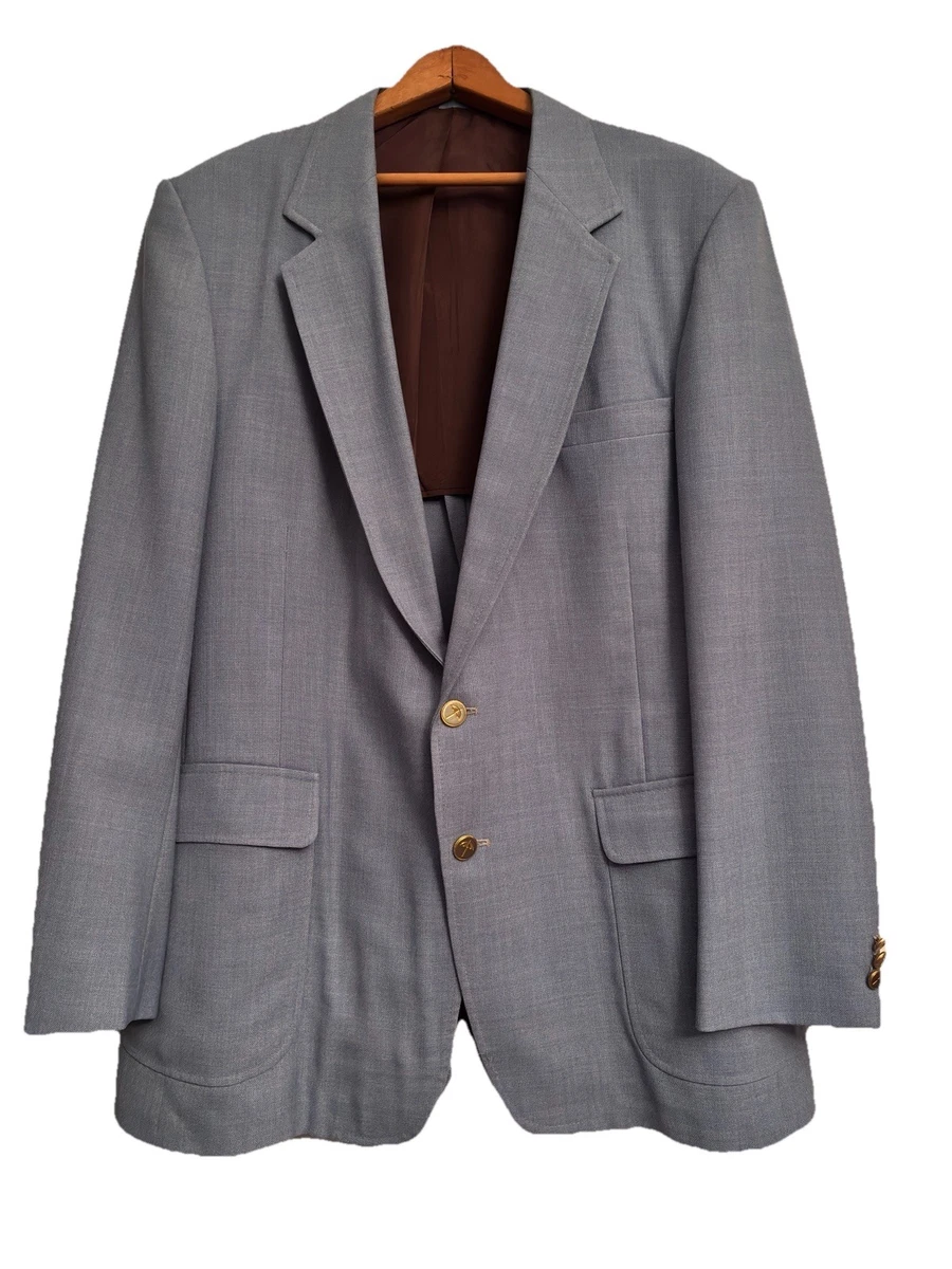 LINUS A PARMA Super 140 Blazer Homme Grand Laine Simple Boutonnage EUR
