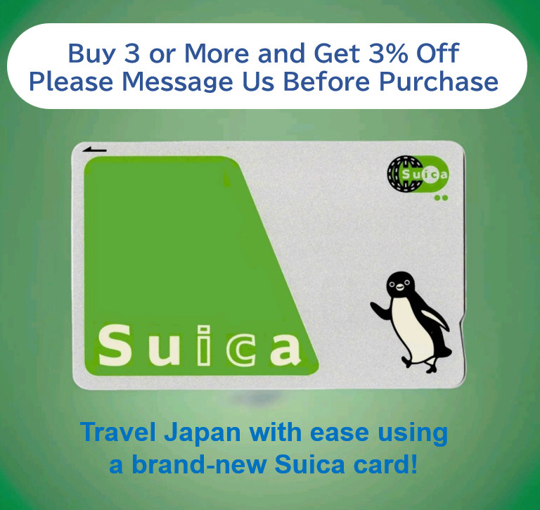 Japanese Suica IC Card 500 Yen Loaded Usable on Public Transport All Over Japan