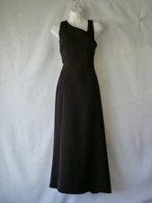 FORNARI Italy Couture LBD Asymmetric Seam+Neck Cocktail Midi Maxi Dress~5~S~$449