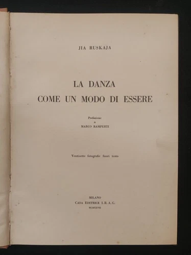 JIA RUSKAJA LA DANZA COME UN MODO DI ESSERE