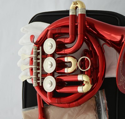 High Grade Red Piccolo Mini Bb French Horn 3-Key With Case | eBay