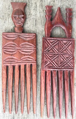 Vintage Hand Carved Wood Hair Comb or Hair Pick Amazon.com : Nerien Handmade Carved Vintage Wooden Hair Comb  main image 2