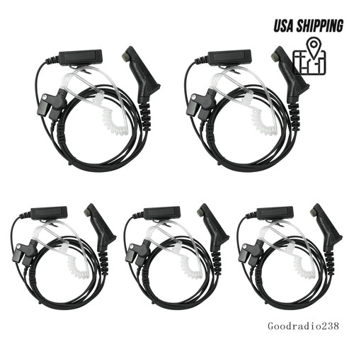5PCS 2-Wire Earpiece Earphone for APX6000 APX7000 XPR6550 XPR6350 XPR7550 DP3600 - Afbeelding 1 van 5