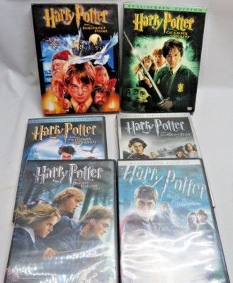 Harry Potter Lot of 6 DVDs Year 1 2 3 4 6 7 Part 1 Warner Bros