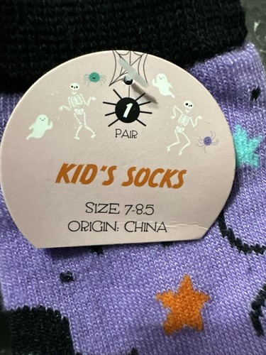 3 Pairs Target Kids Halloween Spider Monster Ankle Socks Size 7 - 8.5 New - Picture 4 of 5