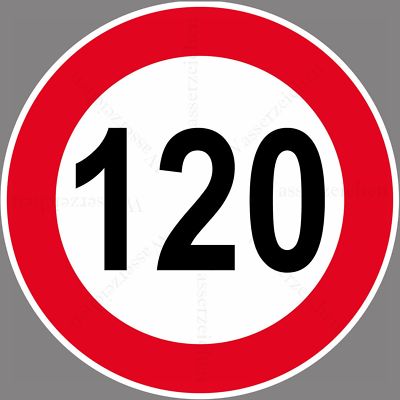 Autoaufkleber 120 kmh Maximal Geschwindigkeit Lkw Bus Lz kmh -120 517 12cm