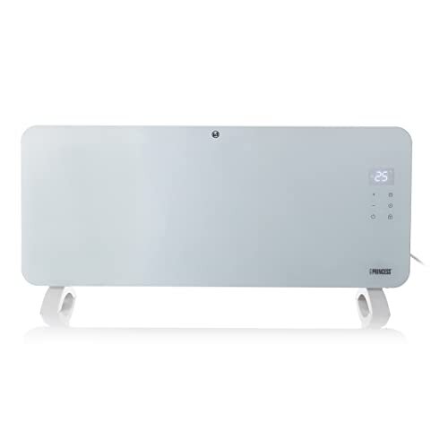 Radiatore collegato Princess - 2000 W - Pannello in vetro bianco