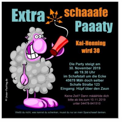 Twizler Lustige Karte – „Schaf Zählend“, Blanko Innen, Für Geburtstag, Jubiläum & Mehr