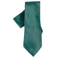 St. Patrick Men's Tie  Hanky Set Teal with Black Small Polka Dots Pattern 3.5"