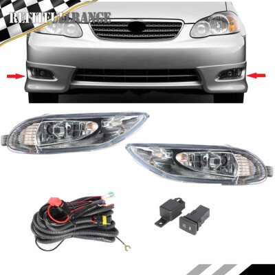 Fog Light Lamp w/Switch+Wiring Kits For 2005-2008 Toyota Corolla Left&Right Side