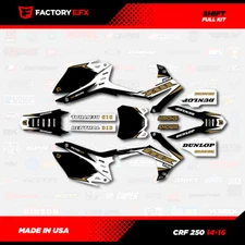 Black & Gold Shift Racing Graphics kit fits Honda Crf250 14-17 Crf 250 Decals