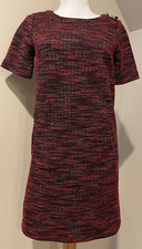 ANN TAYLOR LOFT Womens Red Black & Gray Career Dress - Sz XXSP
