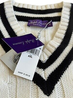 $1495 New Ralph Lauren Purple Label Cashmere Italy Cricket V $1495 New Ralph Lauren Purple Label Cashmere Italy Cricket V