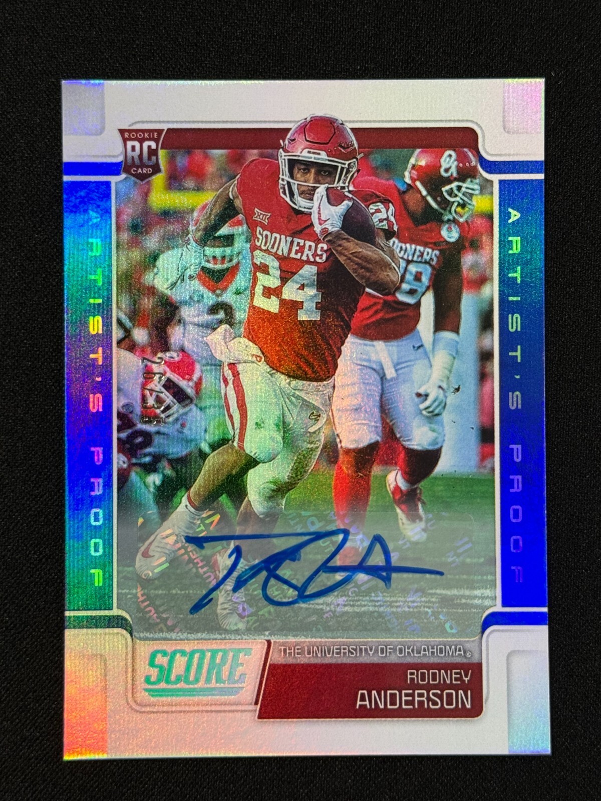 Rodney Anderson Panini Score #340 Autograph-Artists Proof