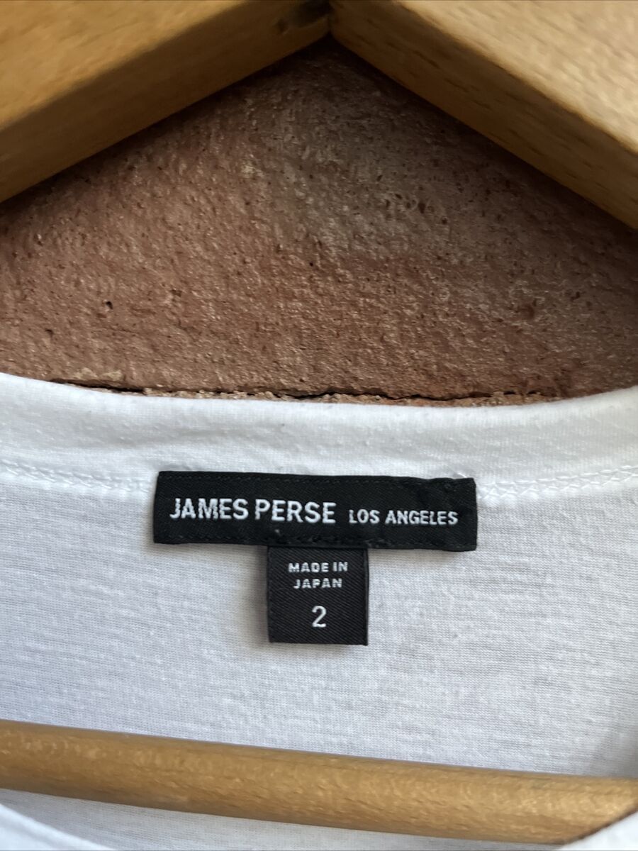 James Perse Men's Lightweight T Shirt, Size 2, Optic White James Perse Men's Lightweight T Shirt, Size 2, Optic White