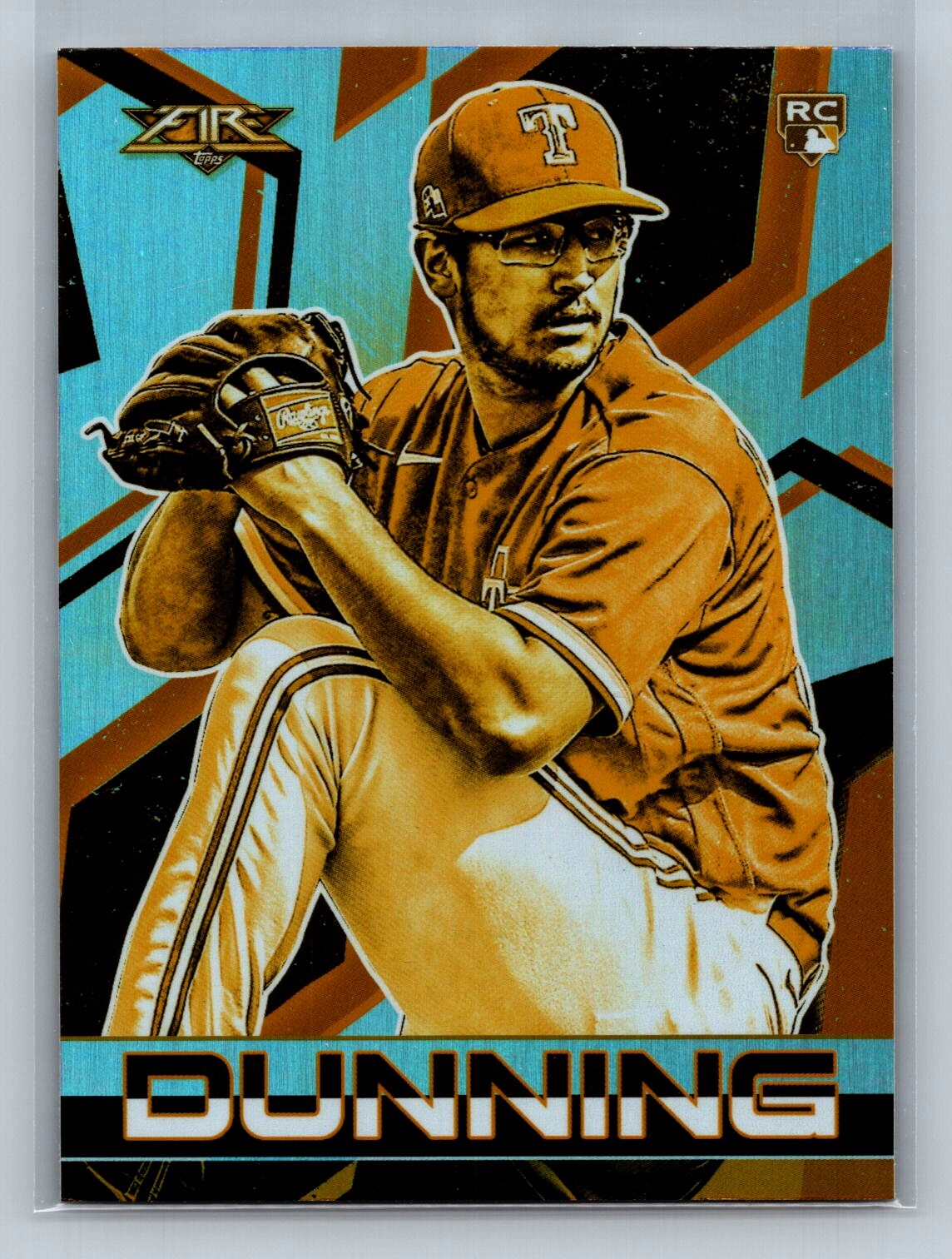 2021 Topps Fire Dane Dunning Gold Minted