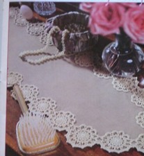 Victorian Vanity scarf; 2102-35 vintage crochet pattern