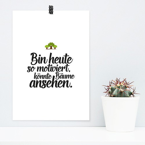 Póster 'Happy Woman, Happy Life' – JUNIWORDS – Regalo Cumpleaños – Tamaños A4, A3, A2, A1
