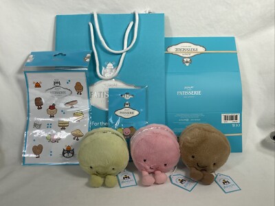 Jellycat MAX MIA MONA MACARONS PARIS EXCLUSIVE Bag Pin Stickers