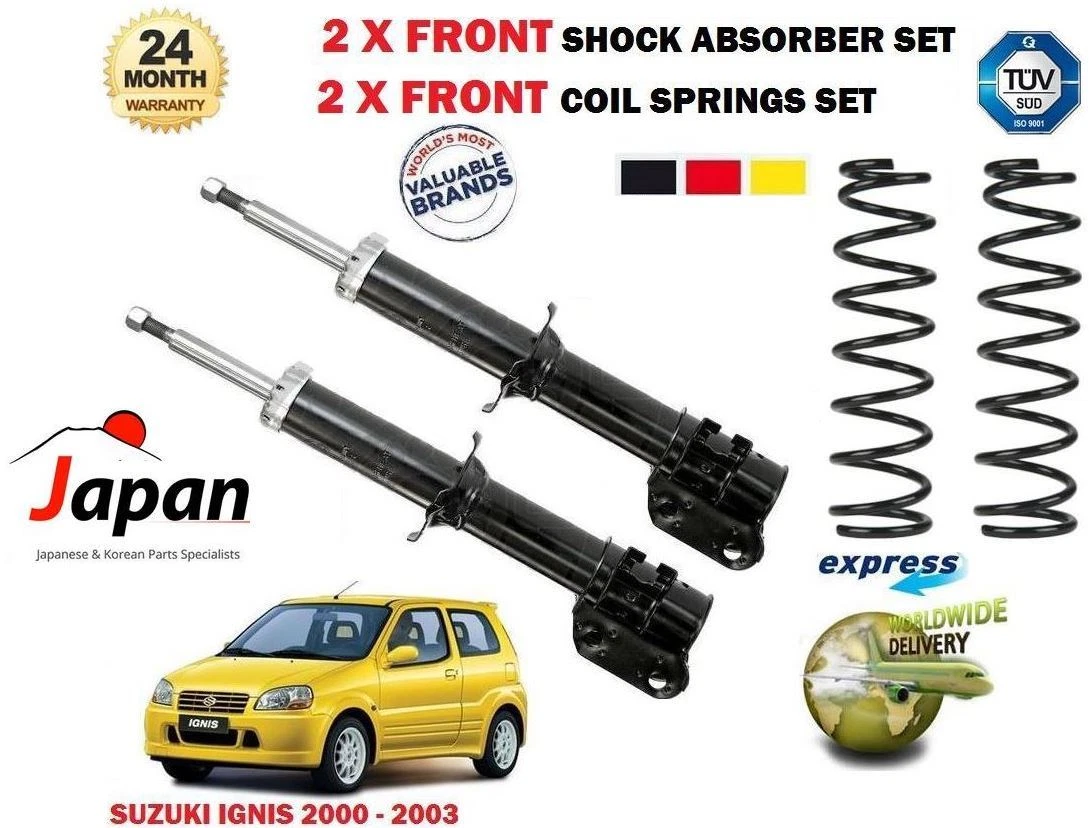 FOR SUZUKI IGNIS 1.3 + 4WD 2000-2003 2x FRONT SHOCK ABSORBER SET + 