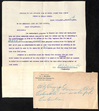 1911 B.J. Brasen Pluming Job Bid to Miles City MT TLS Letterhead + Cover