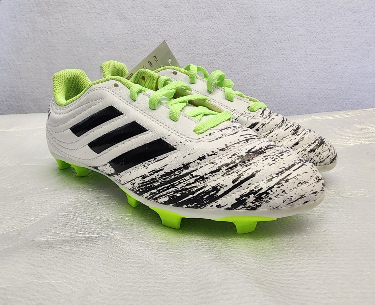 Adidas Copa 20.4 FG J Soccer Cleats White Black Green EF1917 Adidas Copa 20.4 FG J Soccer Cleats White Black Green EF1917
