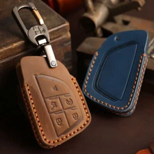Auto-Leather Car Key Fob Case Cover 5 Button For Chevrolet For GMC For Buick USA
