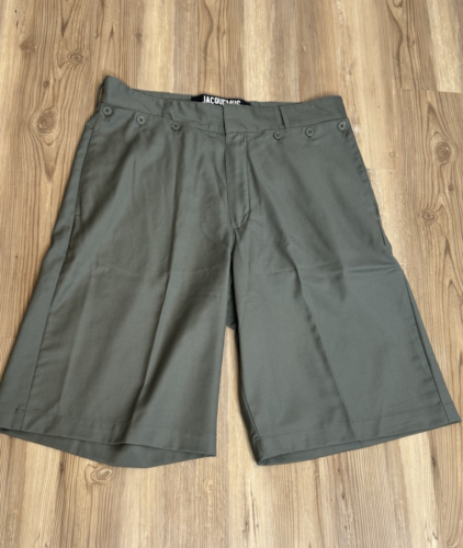 JACQUEMUS LE GADJO Men's Shorts Size 50 / US 40 100% Wool Olive Green Color - Picture 2 of 17
