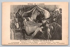 Salle Napoleon Death Bed St Helena in 1821 Military French Army Antique Postcard
