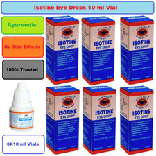 Isotine Eye Drops Pure Herbal 100 Genuine  Trusted worldwide 6 X 10ml Vials
