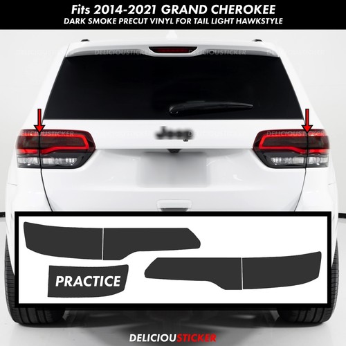 Fits 20142021 Jeep Grand Cherokee Tail Light Rear Smoke Tint Overlay