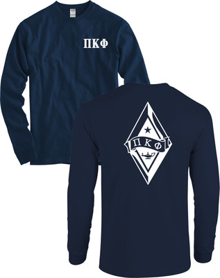 Pi Kappa Phi Fraternity Badge Long Sleeve Shirt Pi Kapp - MORE COLORS