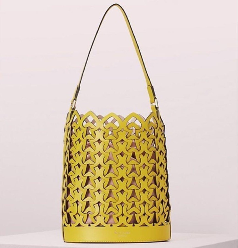 Kate Spade Dolly Bucket Bag Bucket Heart Yellow Medium eBay