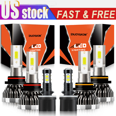 For Chevrolet Suburban 1500 2500 2000-2006 6x LED Headlight Fog Light Bulbs Kit