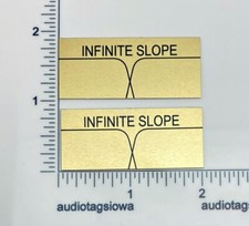 Infinite Slope Speaker Badges Custom Made Aluminum Pair