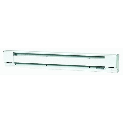 (2)-4' White Cadet F Series 1000W 120V Electric Baseboard Heater W/Thermostat