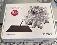 Star G640 XP-Pen Drawing Tablet OSU Ultrathin, Battery Free Stylus Open Box 