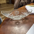 Vintage Anchor Hocking Early American Prescut Gondola Relish Dish, Star Of David