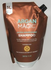 Argan Magic ~ Ultra Nourishing Shampoo w/ Argan Oil 33.8 fl oz Hydrate Shine NEW 0.80 per gallon