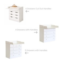 Baby Storage Unit / Chest with Built in Changing Unit with or without Drawers