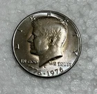 1976 D  Kennedy Bicentennial Half Dollar US JFK Head Halo - Rainbow Toning