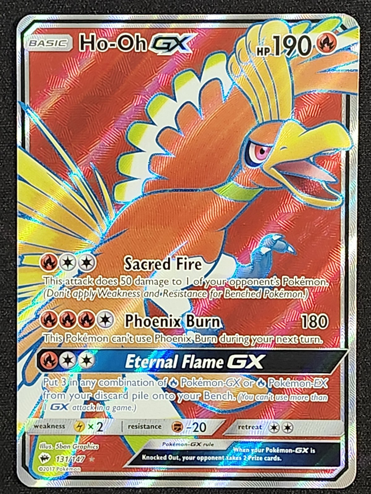 Pokemon Ho-Oh GX 131/147 (LP) Burning Shadows BUS