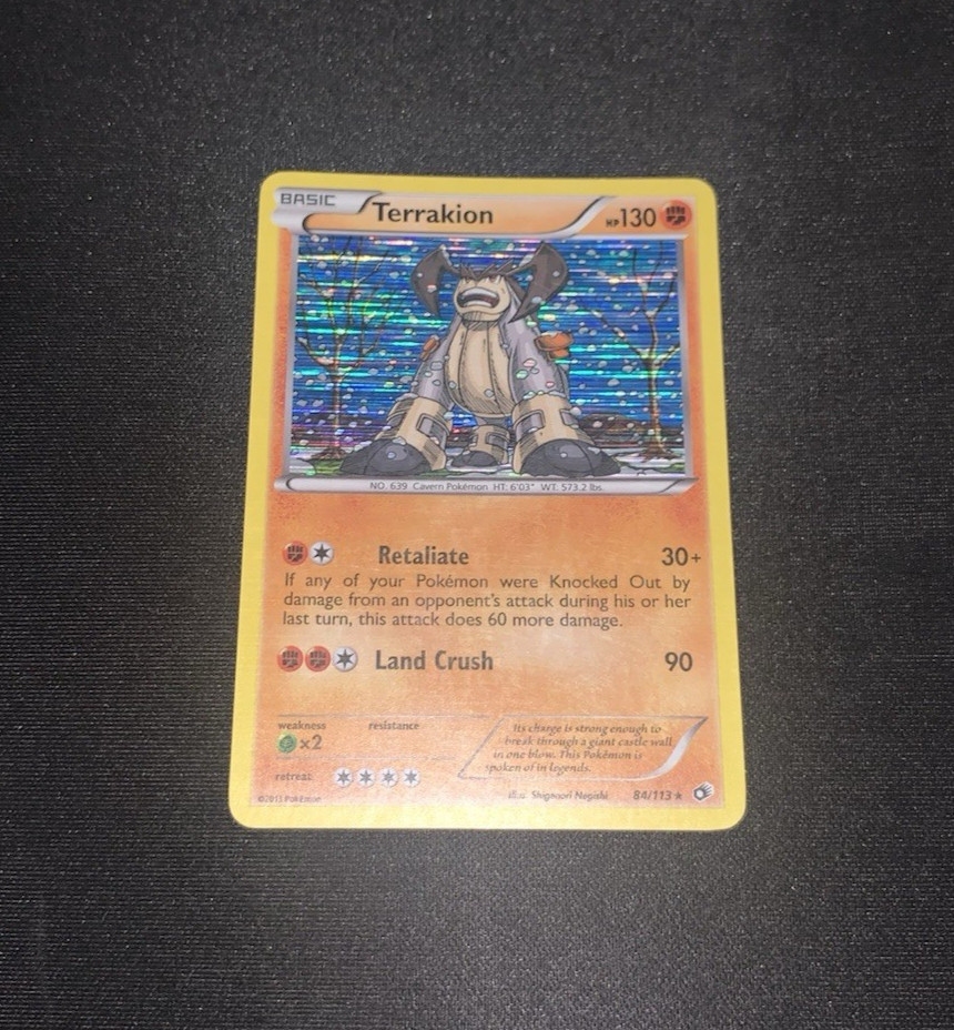 Pokemon Card Legendary Treasures Holographic Terrakion 84/113