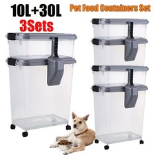 3PCS 30 Lbs. 11 Lbs.Pet Food Container  Dog  Cat Food Storage Bin with Scoop