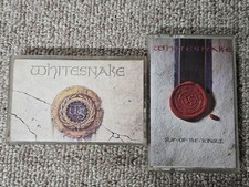 2 WHITESNAKE Cassette Tapes 1980s Slip Of The Tongue Hair Metal