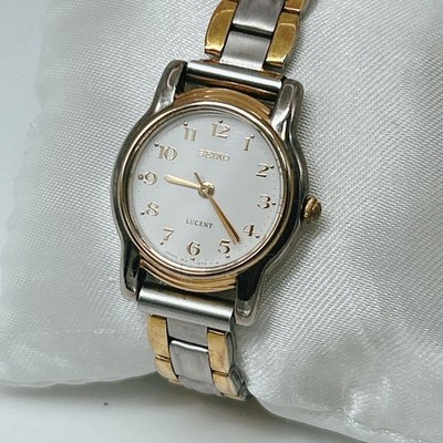 Seiko LUCENT Women's Silver Gold Stainless Steel Analog Watch SA527