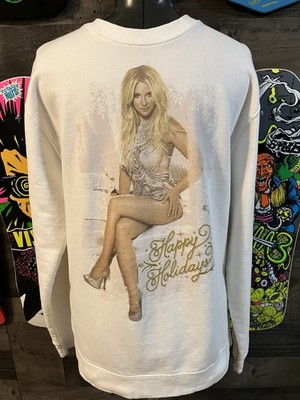 Britney Spears Happy Holidays Sweatshirt White Shirt